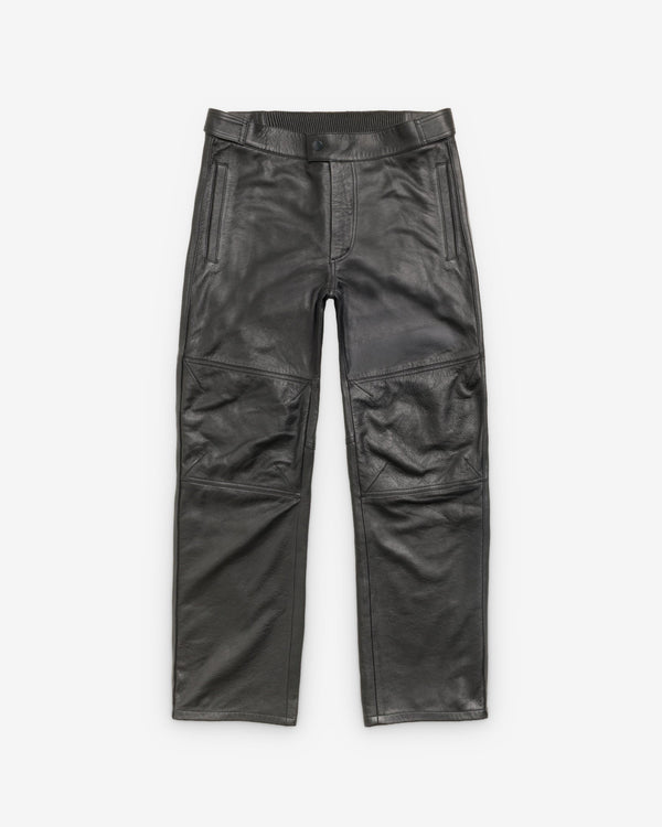 Stüssy - Men's Leather Moto Pants - (Black)