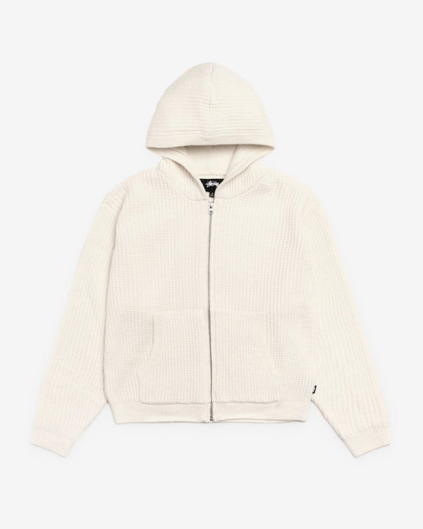 Stüssy - Men's Waffle Cashmere Zip Hood - (Ivory)