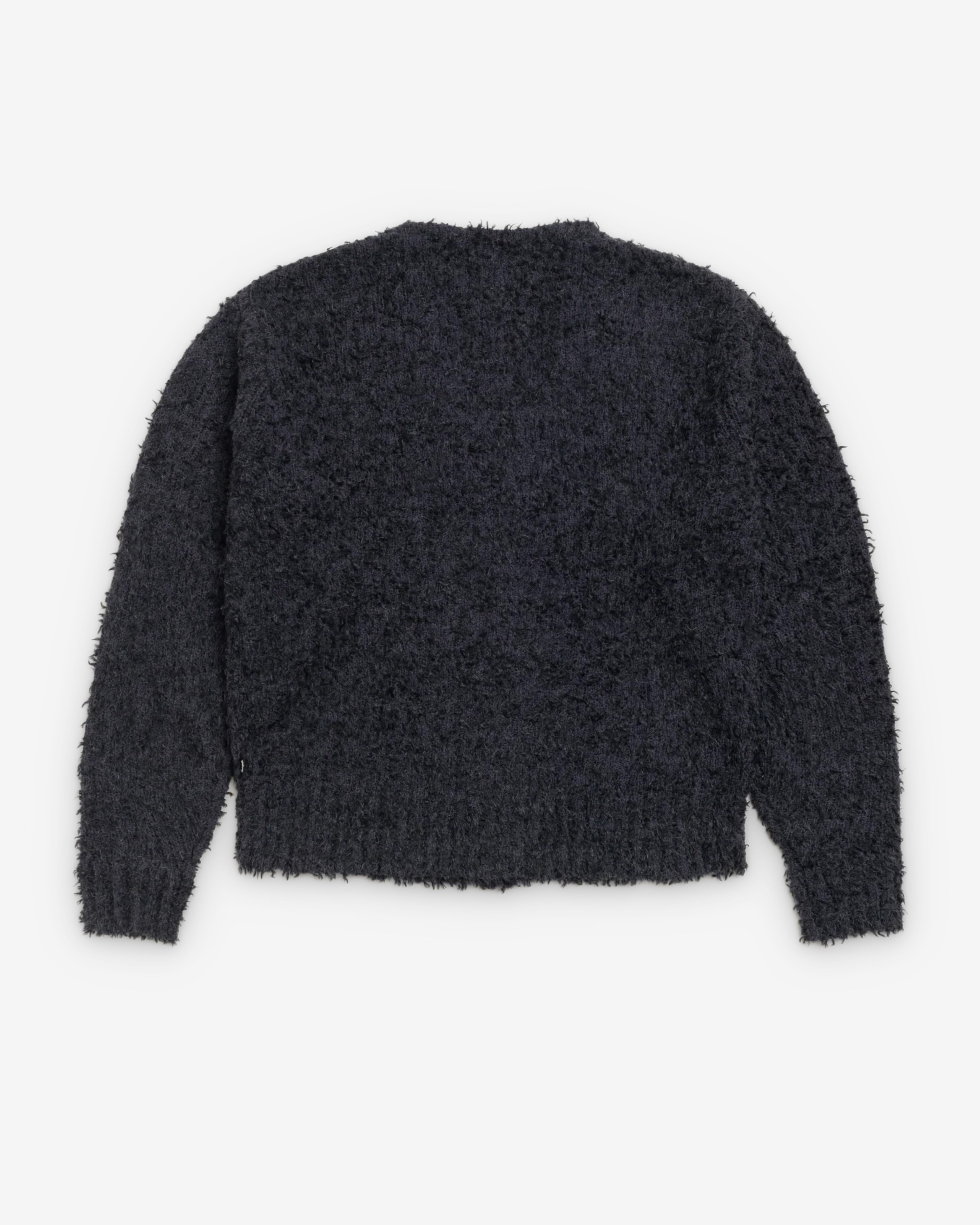 Stussy: Men's Textured Cardigan (Black) | Dover Street Market London