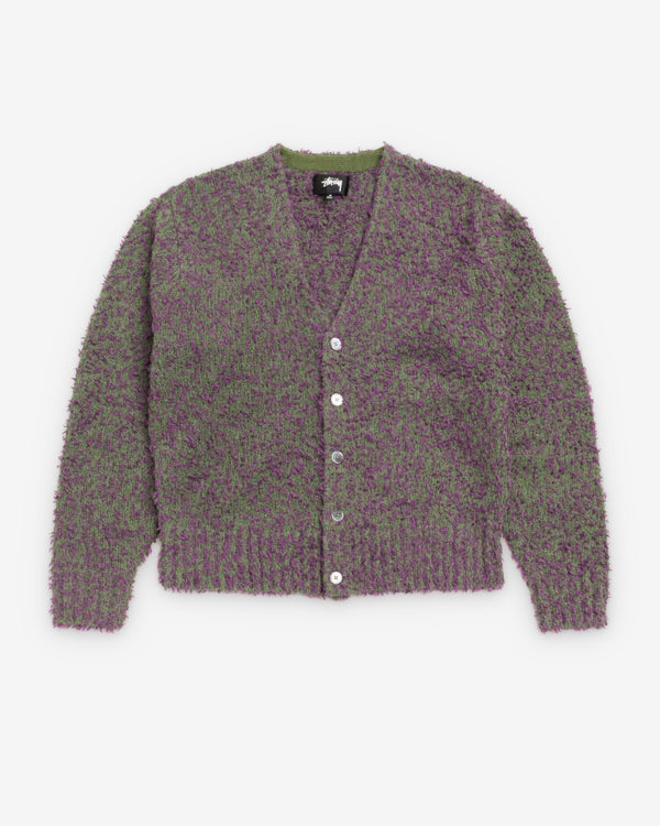 Stussy - Men's Textured Cardigan - (Purple/Green)
