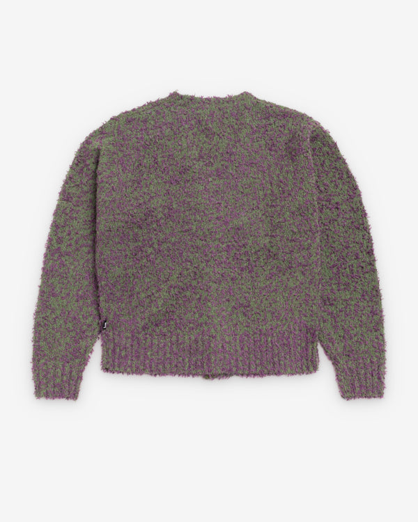 Stussy - Men's Textured Cardigan - (Purple/Green)