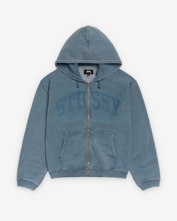 Stüssy - Men's Faded Graphic Zip Hood - (Washed Navy)