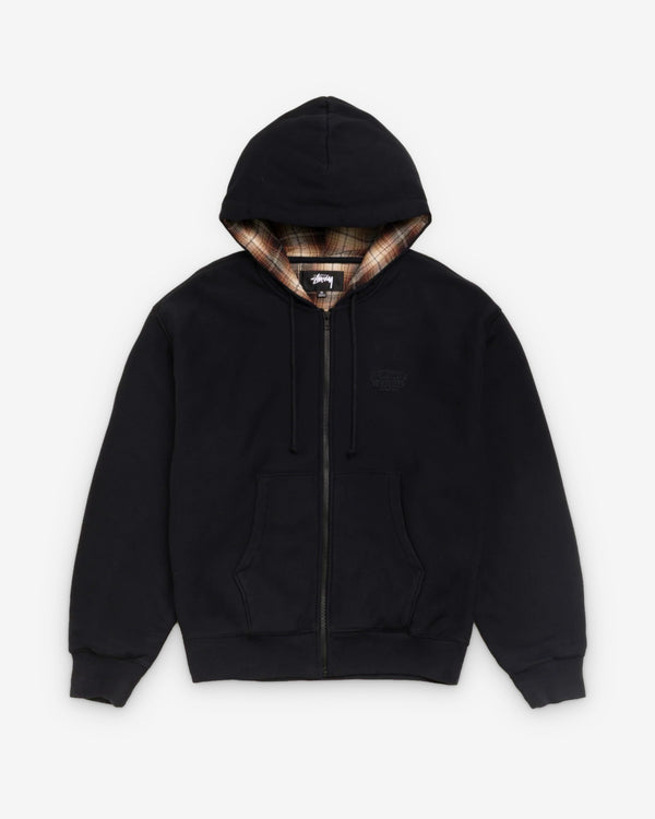 Stüssy - Men's Plaid Lined Zip Hood - (Black)