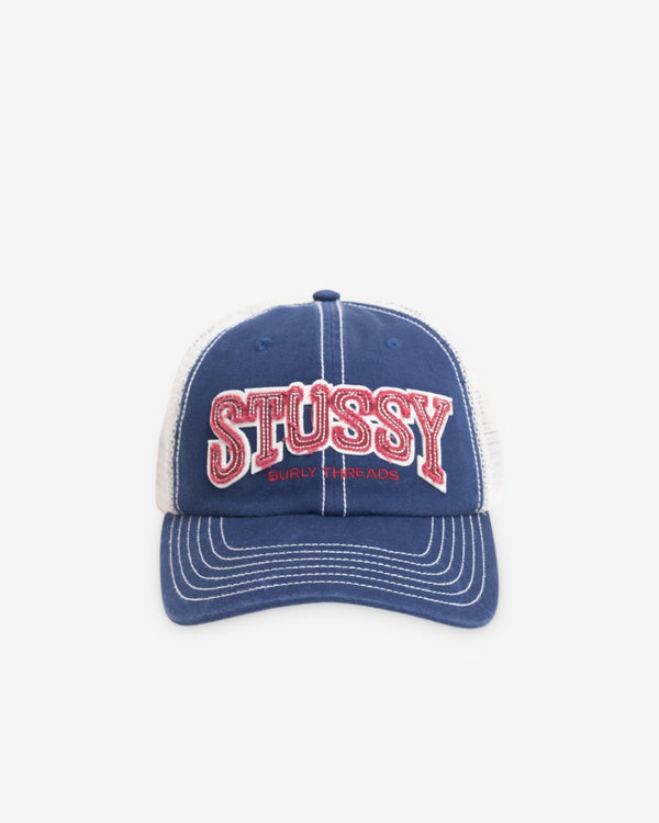 Stüssy - Men's MD Burly Threads Trucker - (Navy)