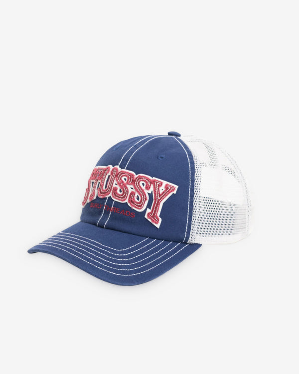 Stüssy - Men's MD Burly Threads Trucker - (Navy)