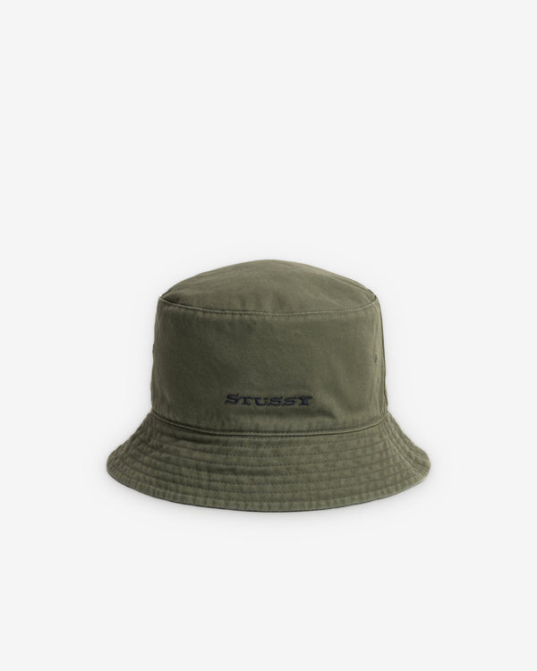 Stüssy - Men's Reversible Stock Bucket Hat - (Black/Olive)