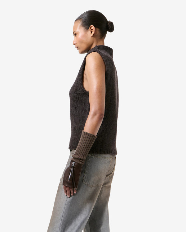 Our Legacy - Women's Chunky Vest - (Brown Bear Mega Alpaca Wool)