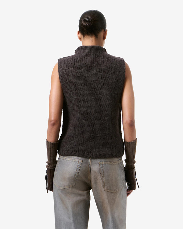 Our Legacy - Women's Chunky Vest - (Brown Bear Mega Alpaca Wool)