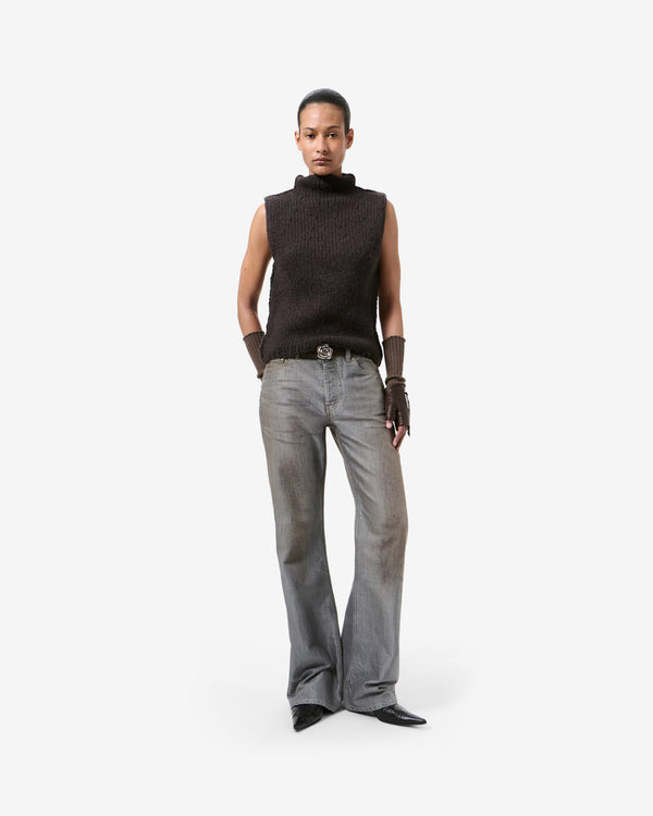 Our Legacy - Women's Chunky Vest - (Brown Bear Mega Alpaca Wool)