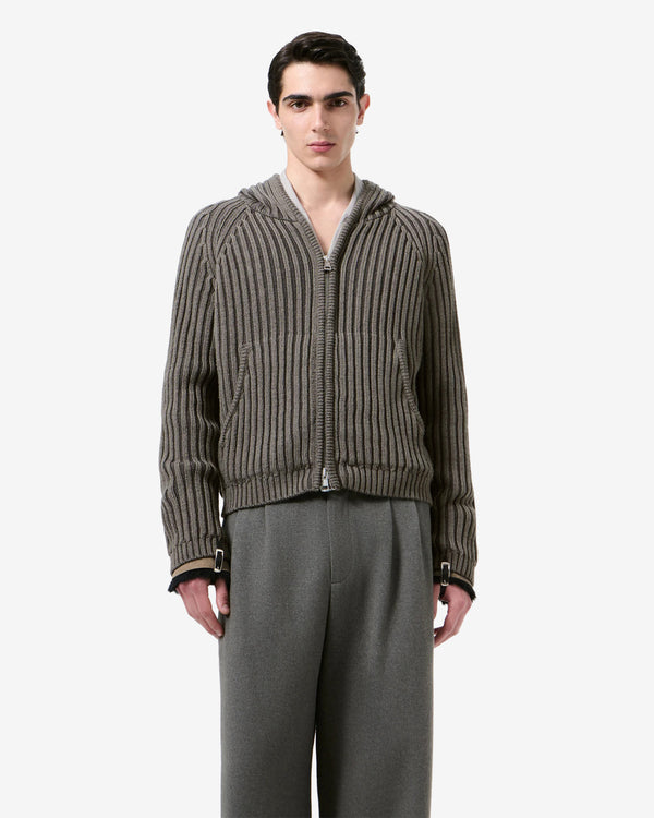Our Legacy - Men's Level Hood - (Sage Stripe Dry Merino Wool)