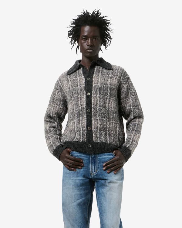 Our Legacy - Men's Evening Polo - (Grand Check Fuzzy Alpaca)