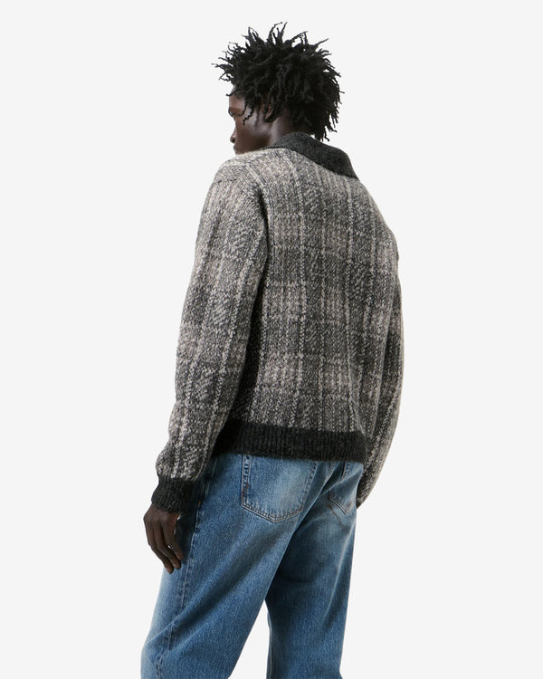 Our Legacy - Men's Evening Polo - (Grand Check Fuzzy Alpaca)