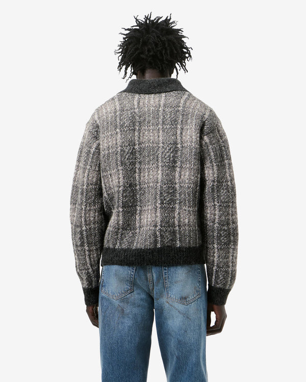 Our Legacy - Men's Evening Polo - (Grand Check Fuzzy Alpaca)