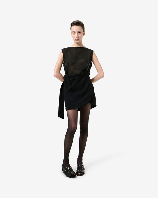 Our Legacy - Women's Twisted Mini Dress - (Black Echo Pristine Voile)