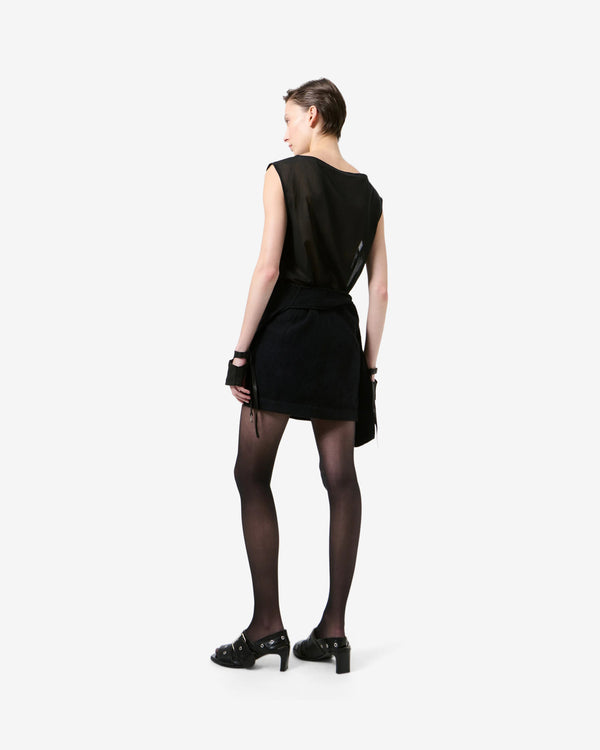 Our Legacy - Women's Twisted Mini Dress - (Black Echo Pristine Voile)
