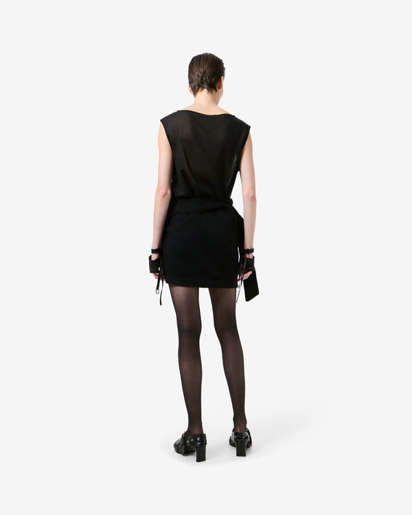Our Legacy - Women's Twisted Mini Dress - (Black Echo Pristine Voile)
