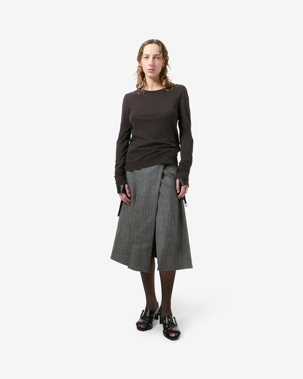 Our Legacy - Women's Dart Longsleeve - (Pure Graphite Cloudskin Jersey)