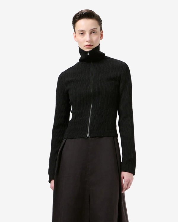 Our Legacy - Women's Slim Zip Longsleeve - (Obsidian Depth Woolcose Ridge)