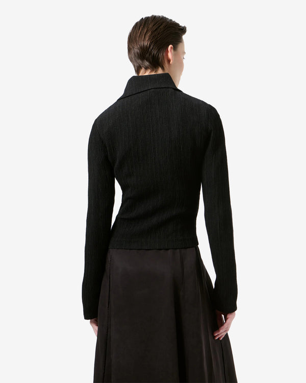 Our Legacy - Women's Slim Zip Longsleeve - (Obsidian Depth Woolcose Ridge)