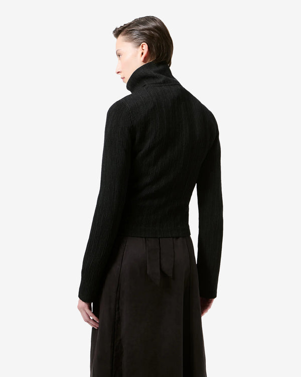 Our Legacy - Women's Slim Zip Longsleeve - (Obsidian Depth Woolcose Ridge)