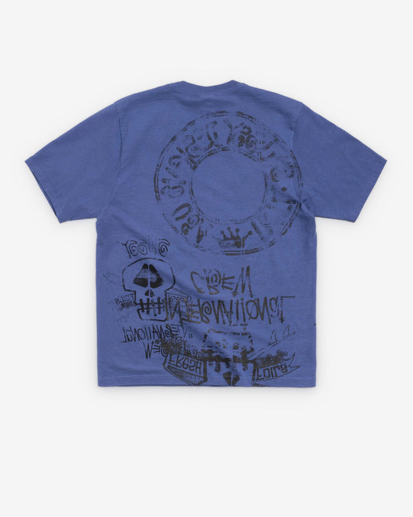 Stüssy - Men's Skulls Pigment Dyed Tee - (Indigo)