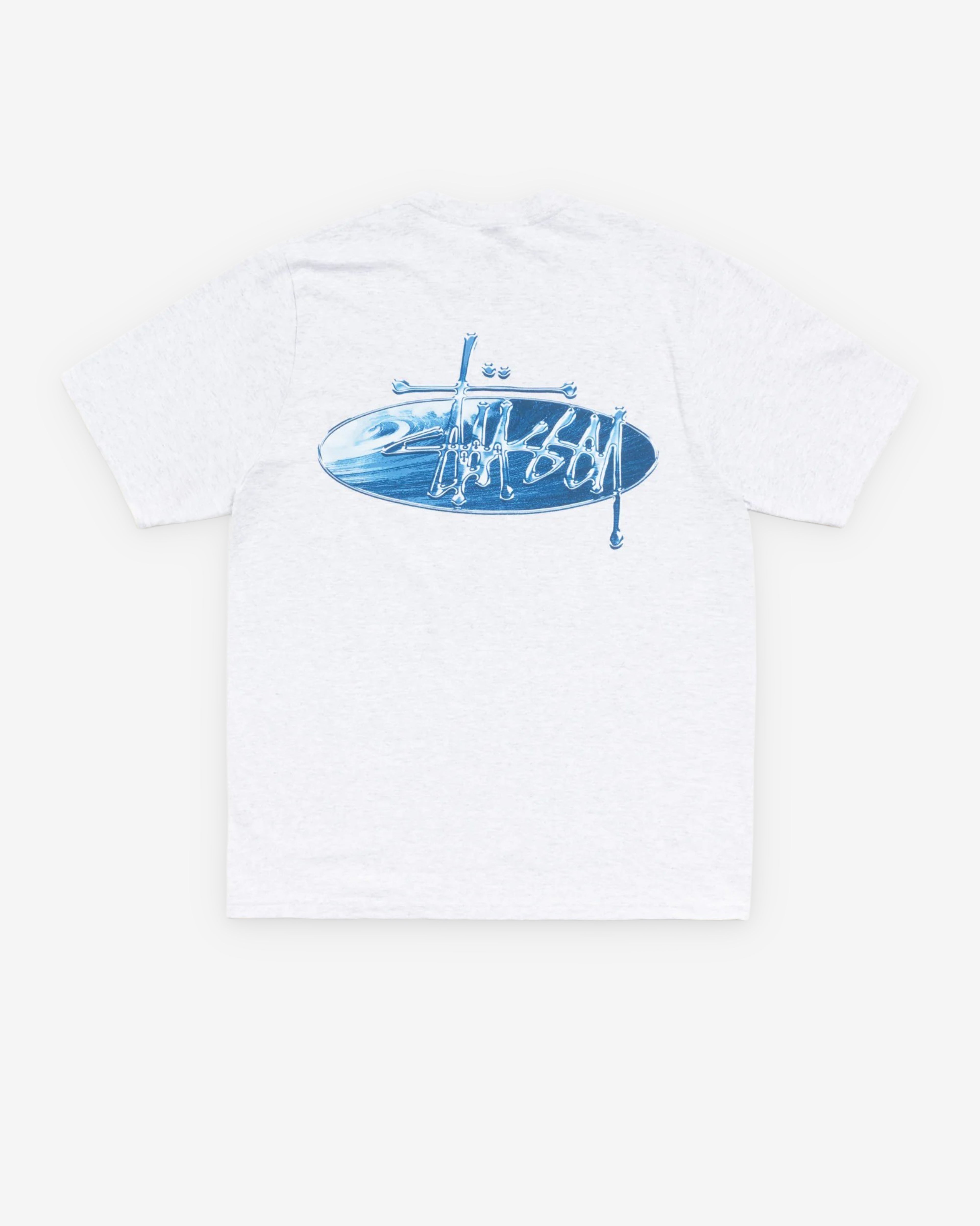 Stüssy: Men's Wave Oval Tee (Ash Heather) | Dover Street Market London