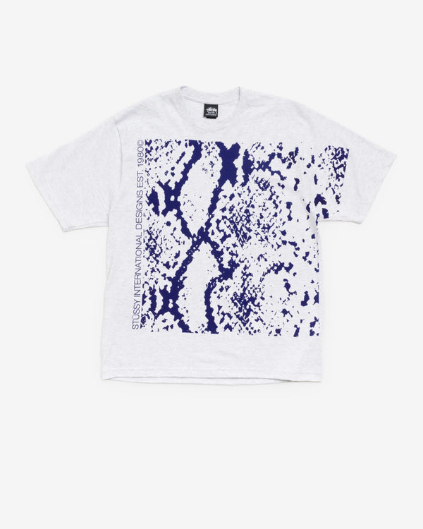 Stüssy - Men's Snakeskin T-Shirt - (Ash Heather)