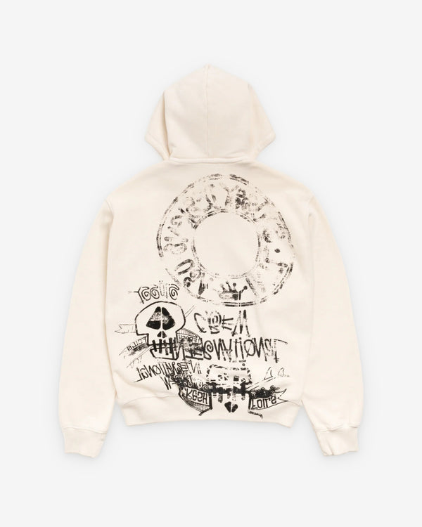 Stüssy - Men's Skulls Pigment Dyed Zip Hoodie - (Bone)