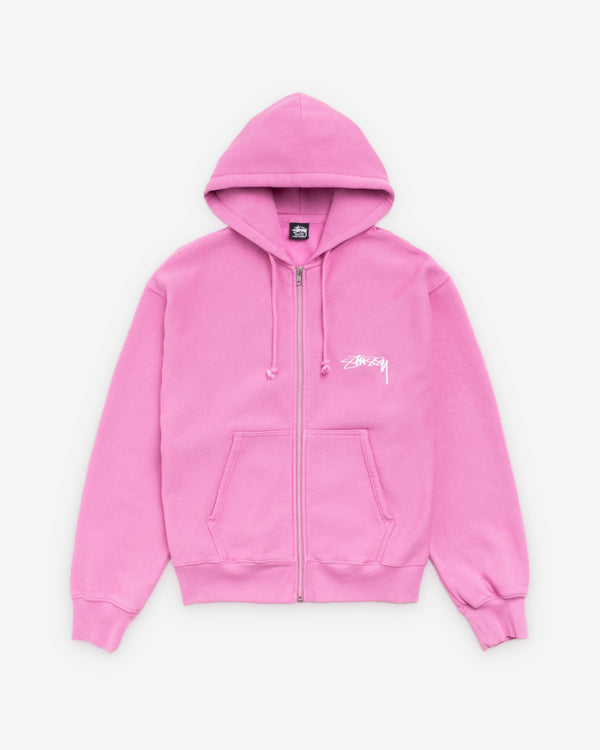 Stüssy - Men's Skate Stack Gar. Dyed Zip Hood - (Pink)