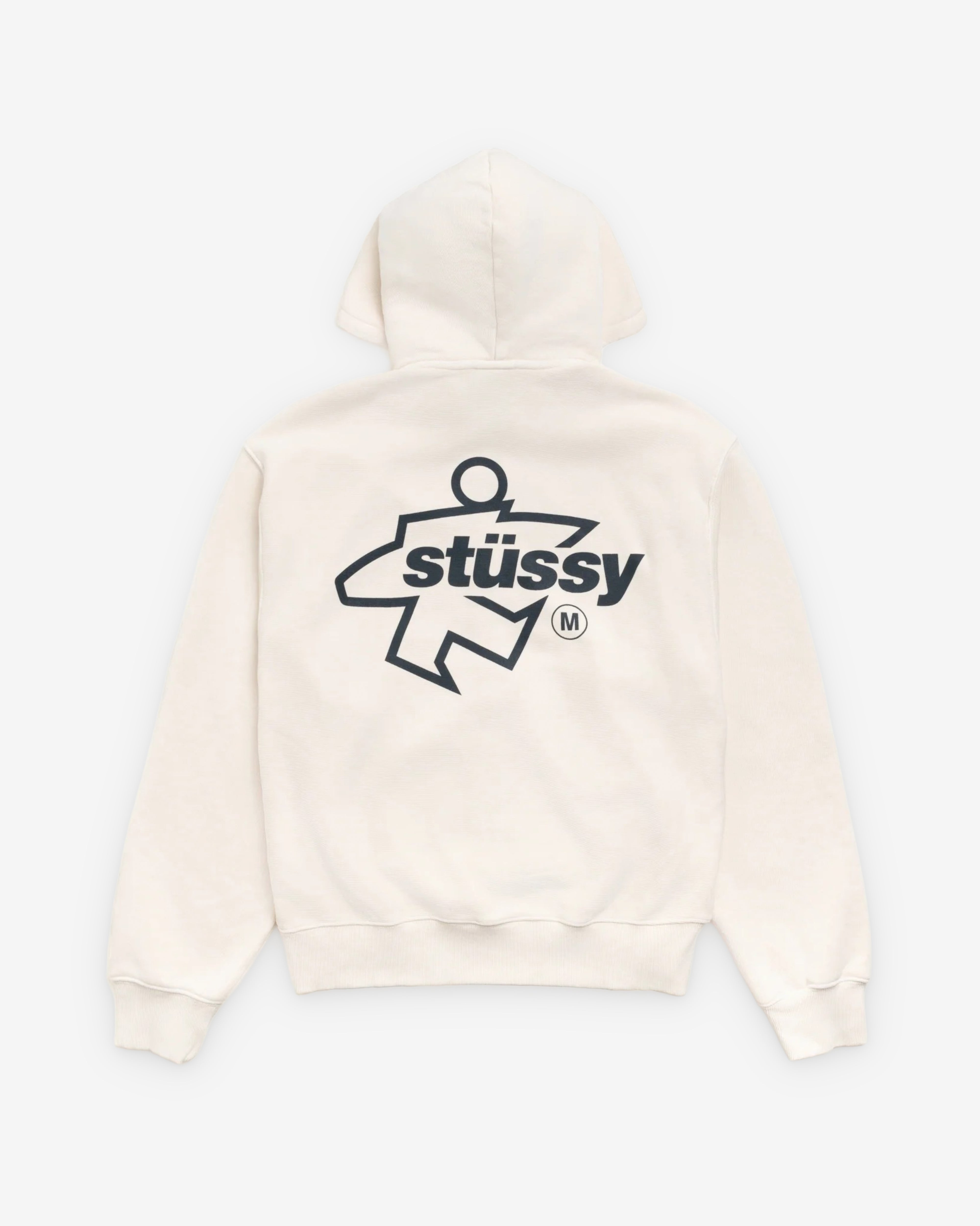 Stüssy: Men's Surf Size Garment Dyed Zip Hood (Bone) | Dover