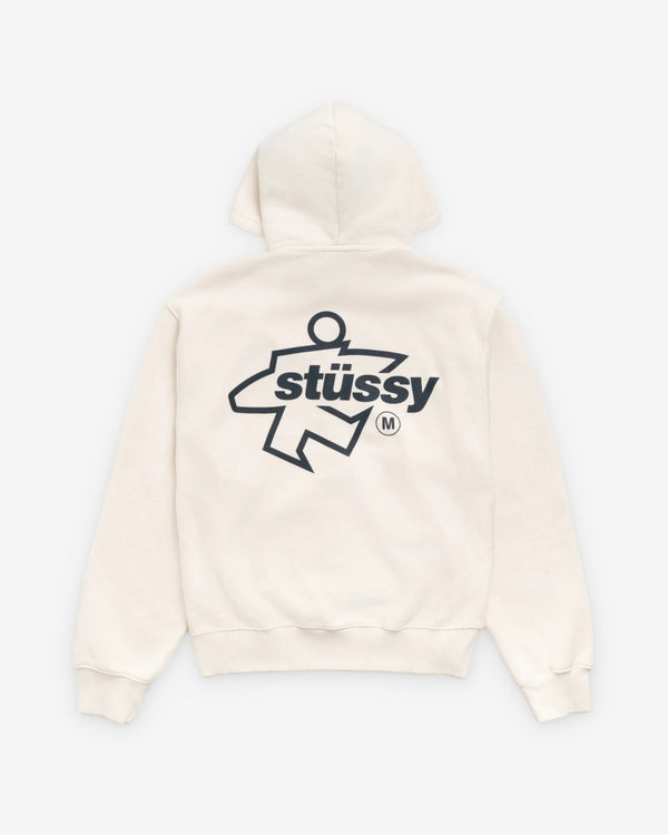 Stüssy - Men's Surf Size Garment Dyed Zip Hood - (Bone)