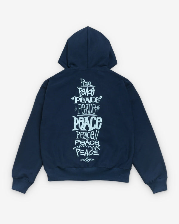 Stüssy  - Men's Peace Increased Zip Hood - (Navy)