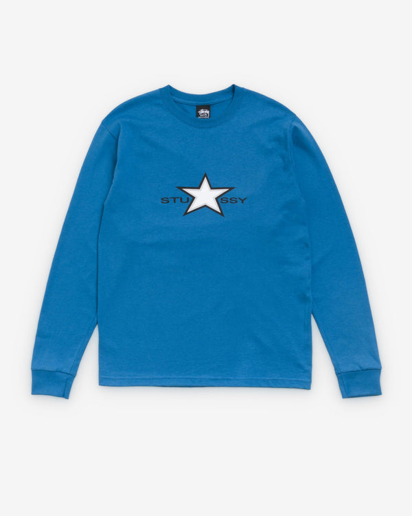 Stüssy  - Men's Stussy Star Ls Tee - (Blue)