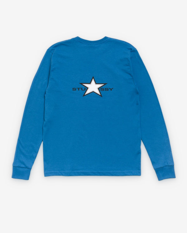 Stüssy  - Men's Stussy Star Ls Tee - (Blue)