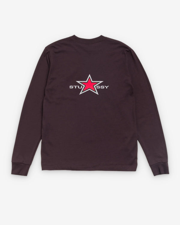 Stüssy  - Men's Stussy Star Ls Tee - (Chocolate)