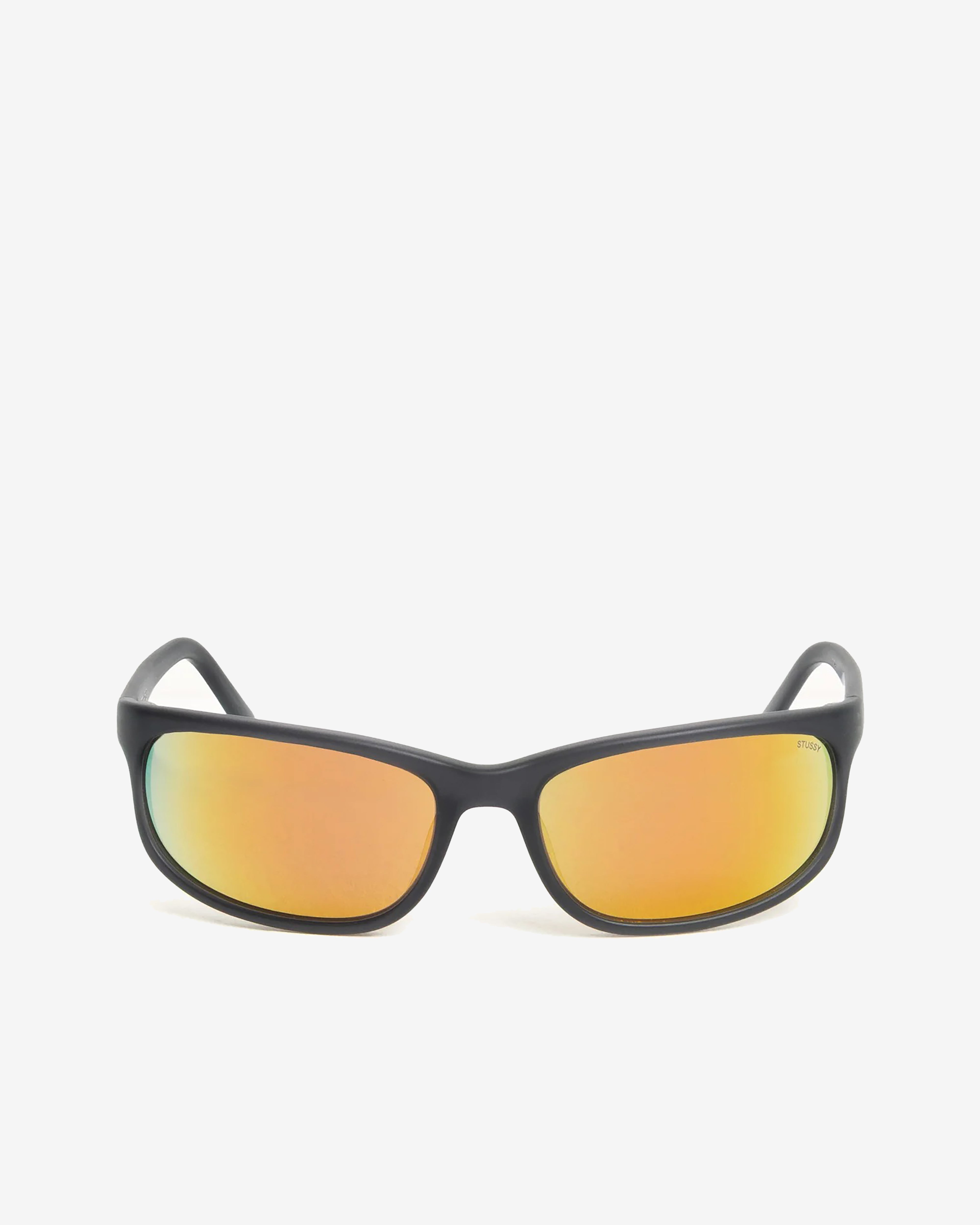 Stüssy: Men's Julian Sunglasses (Frost Black/Orange Mirror Lens