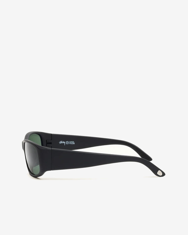 Stüssy - Men's Mikey Sunglasses - (Rubber Black/Dark Green Lens)