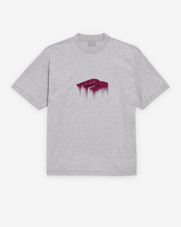 Balenciaga  - Men's Wet Brush Medium Fit T-Shirt - (Light Heather Grey)