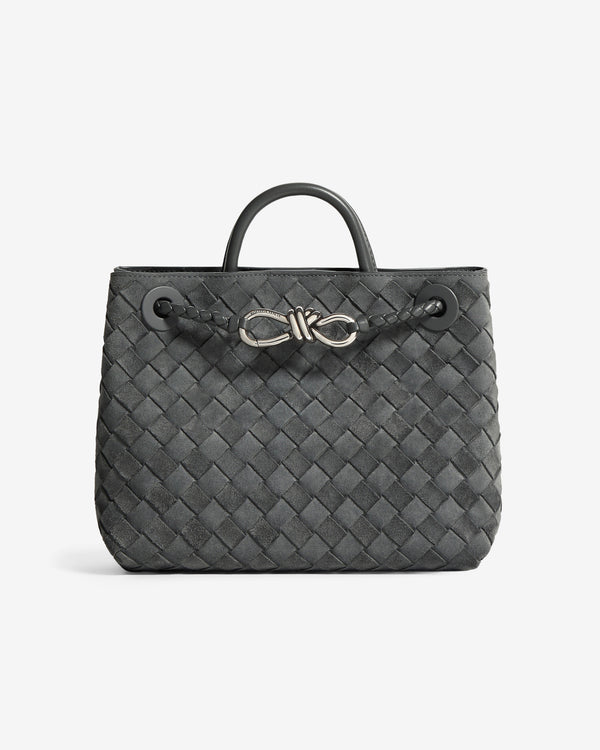 Bottega Veneta  - Women's Small Andiamo - (Obsidian Grey)