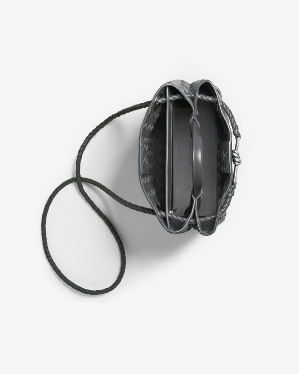 Bottega Veneta  - Women's Small Andiamo - (Obsidian Grey)