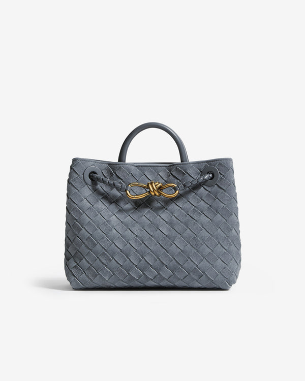 Bottega Veneta - Women's Small Andiamo - (Cloudy Indigo/Gravel)