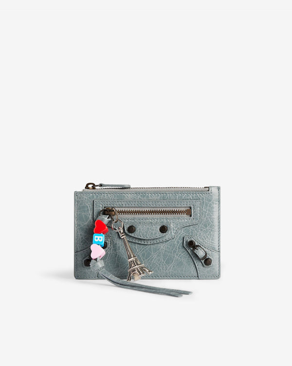 Balenciaga  - Women's Le City Card Holder - (Blue/Grey)