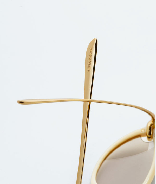 Bottega Veneta  - Knot Cat Eye Sunglasses - (Beige / Grey)