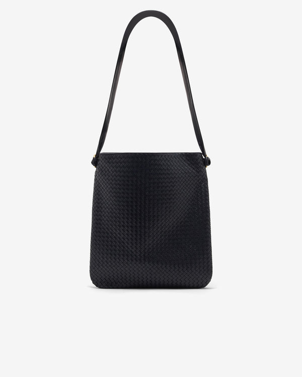 Bottega Veneta  - Women's Intrecciato Shoulder Bag - (Black)