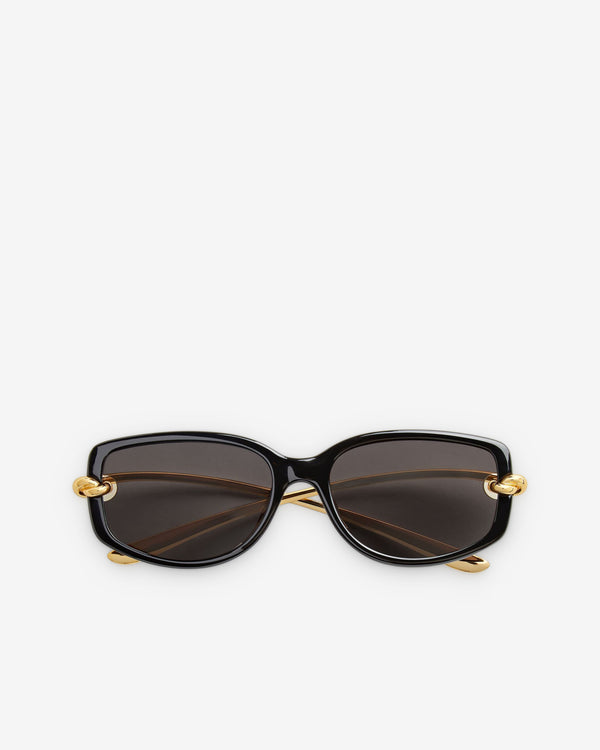 Bottega Veneta - Knot Rectangular Sunglasses - (Black / Grey)