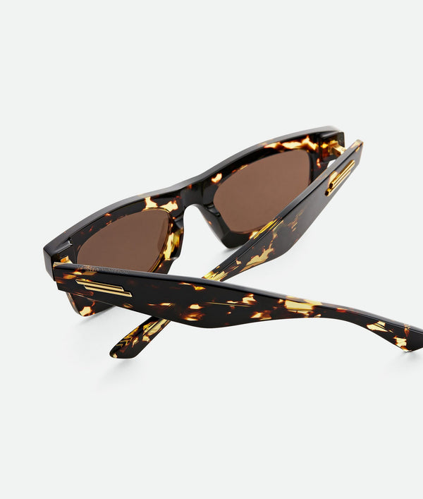 Bottega Veneta - Classic Squared Sunglasses - (Havana / Brown)