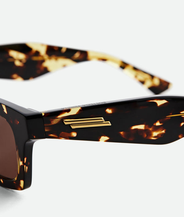 Bottega Veneta - Classic Squared Sunglasses - (Havana / Brown)