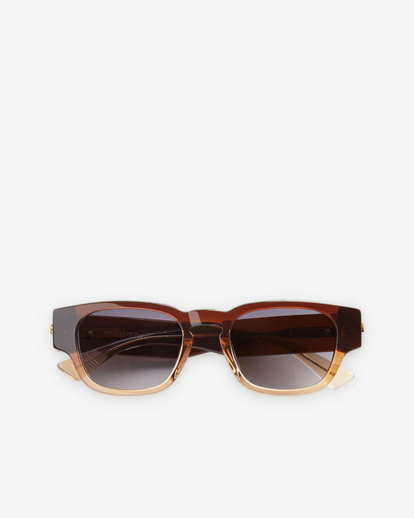 Bottega Veneta - Classic Panthos Sunglasses - (Brown / Grey)