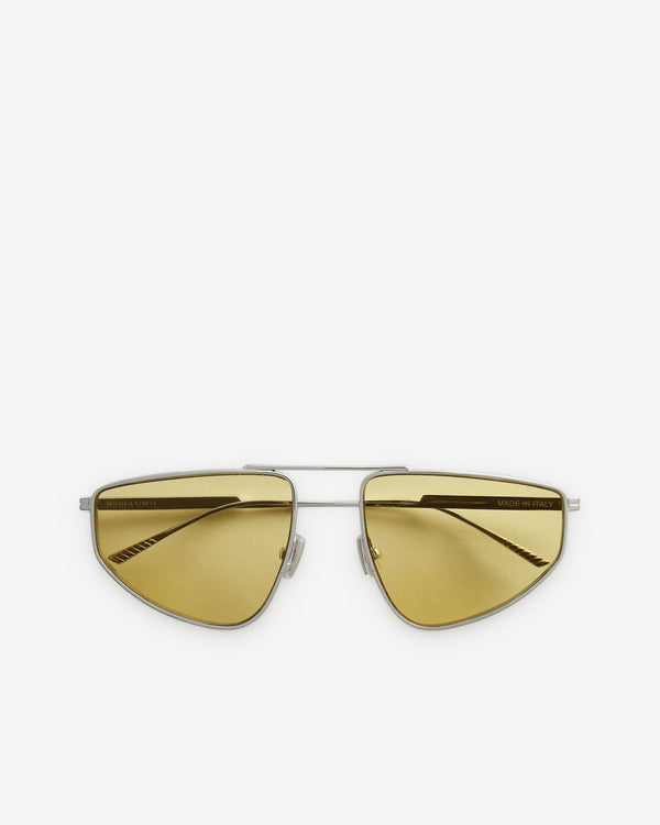 Bottega Veneta - Classic Aviator Sunglasses - (Silver / Yellow)