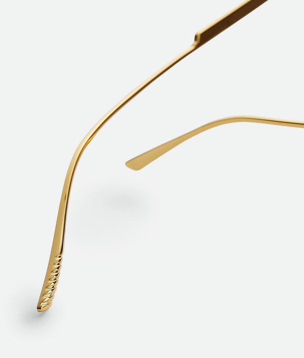 Bottega Veneta - Classic Aviator Sunglasses - (Gold / Grey)